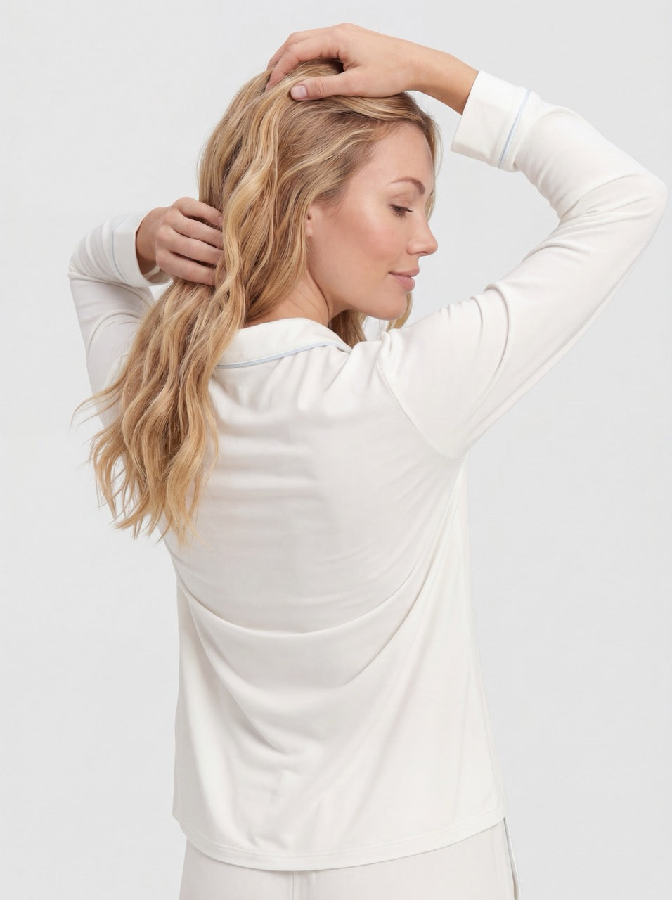 Hvid Bambus Pyjamas