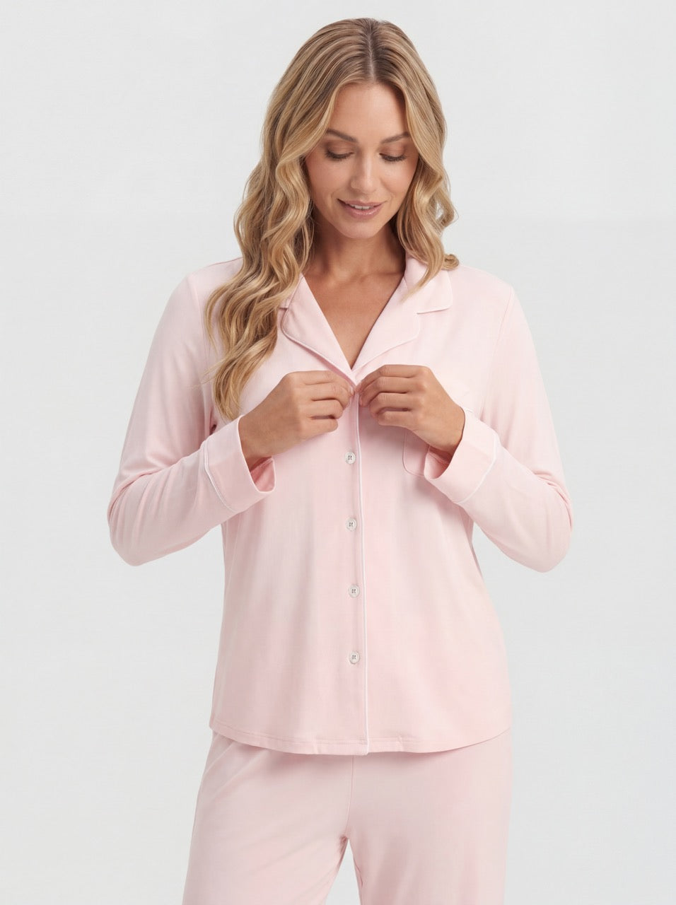Lyserød Bambus Pyjamas